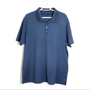 Vintage Perry Ellis Cotton Polo Shirt Slim Fit Navy Blue Size XXL Grandpacore